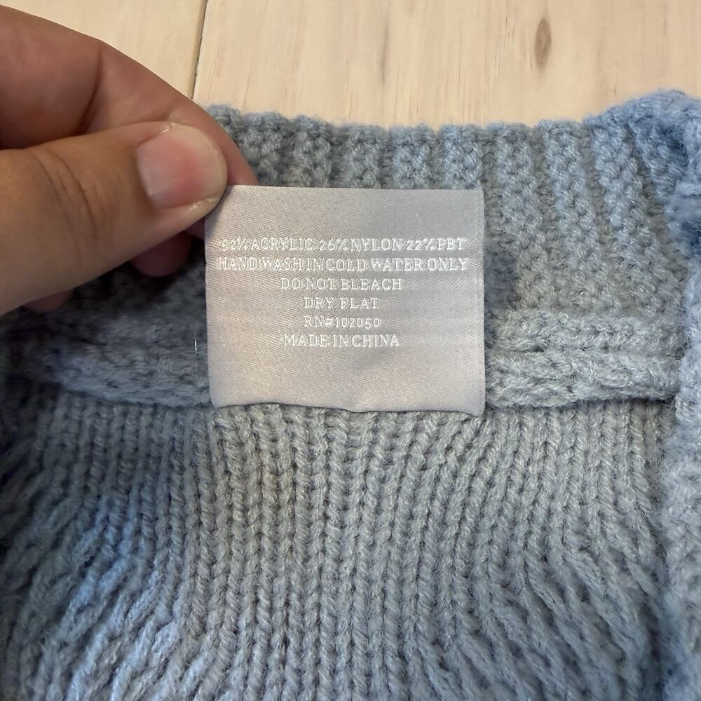 Taylor Swift Cardigan Women's XS/SM Gray Tortured Poets Department Cable Knit - Picture 8 of 9